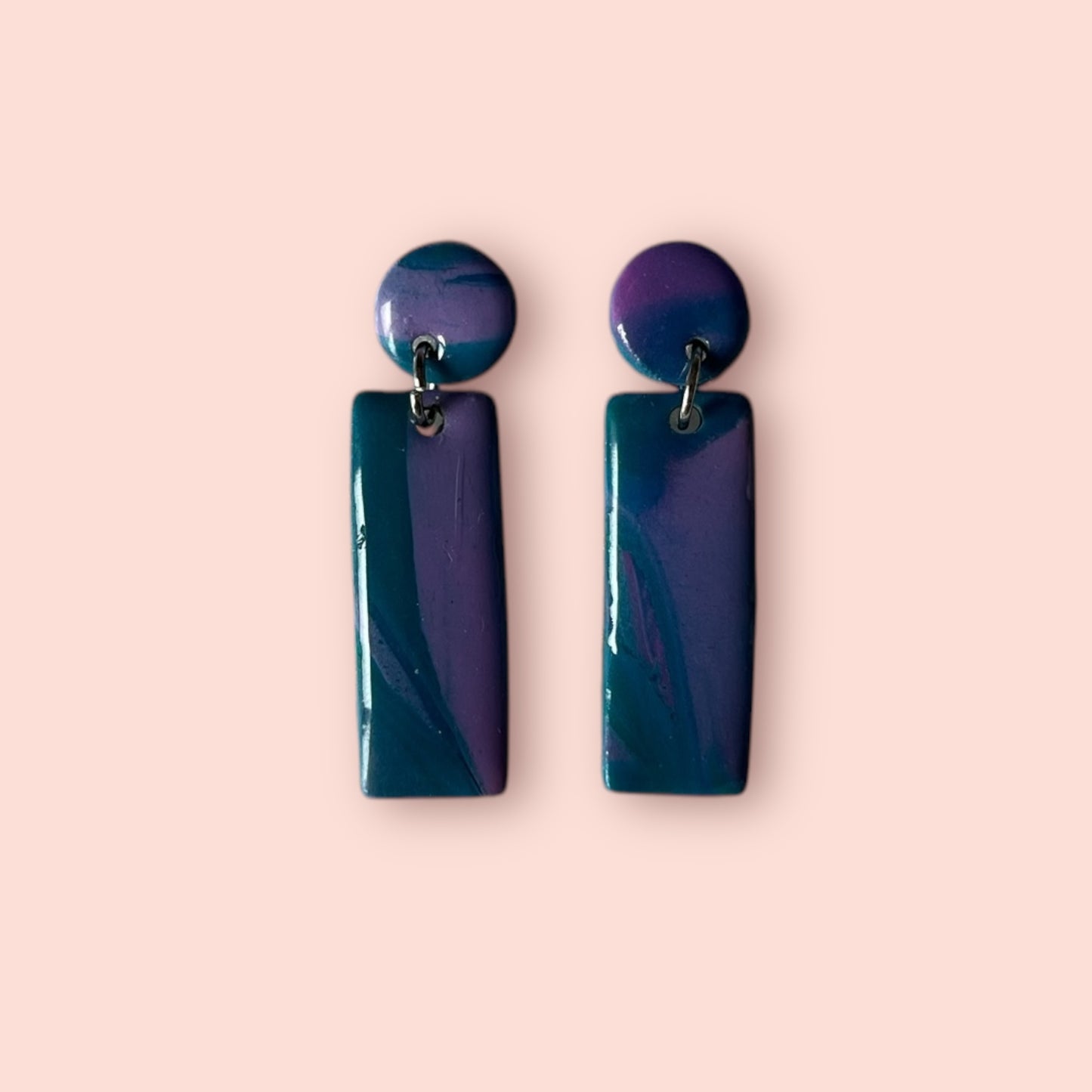 MIRÓ VERDE Y LILA RECTANGULAR